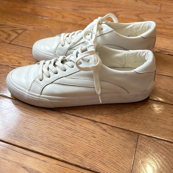 Madewell Low Top Sidewalk White Leather Sneakers - Picture 7 of 12